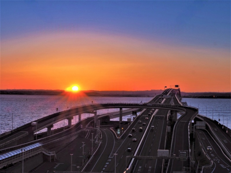 海ほたるPAの初日の出