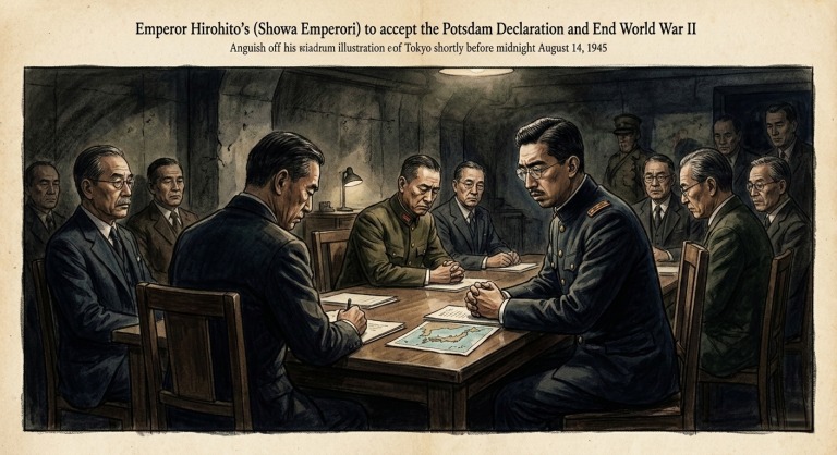 昭和天皇がポツダム宣言受諾の決断を下した御前会議