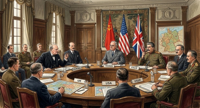 ポツダム会談のイラスト